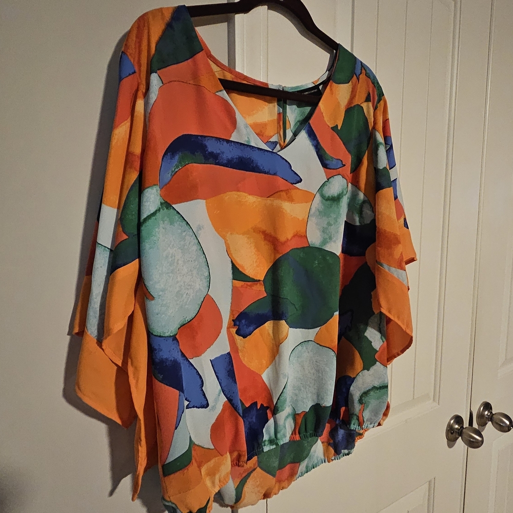New York & Company Multicolor Abstract Apparel - Picture 3 of 12